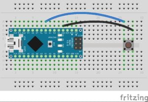 circuit for arduino nano with micro push switch