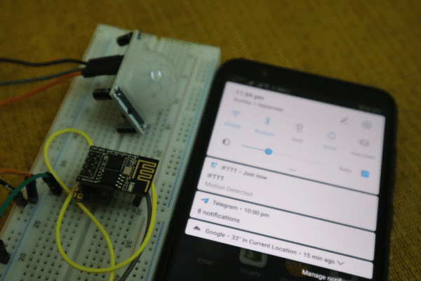 IoT Motion Sensor – ESP 01 + PIR esp pir iot motion sensor