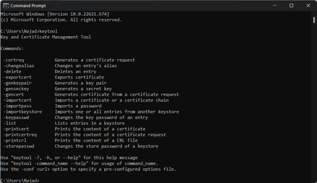 [Solved] 'keytool' is not recognized as an internal or external command