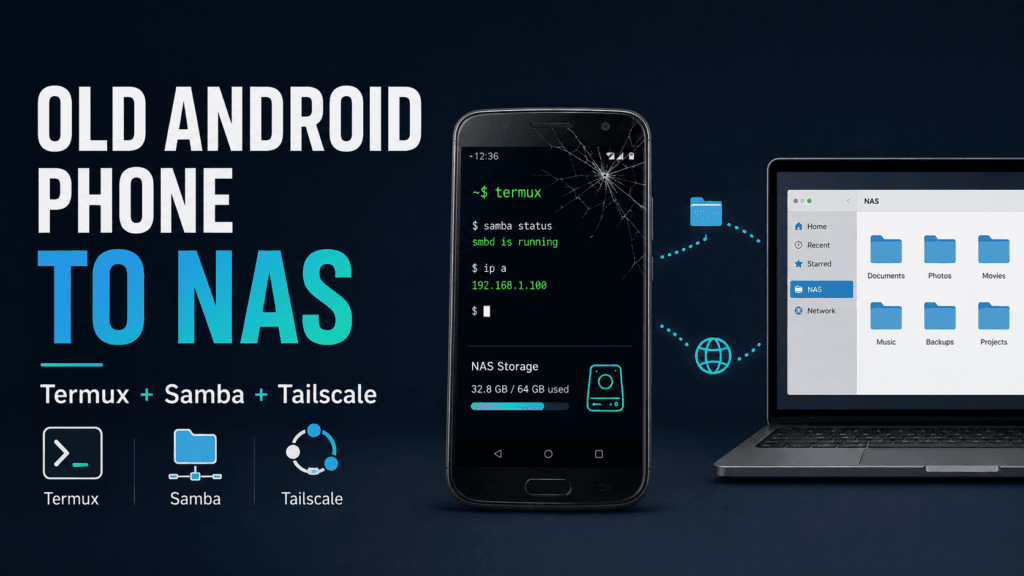 How to Turn an Old Android Phone Into a NAS Using Termux, Samba, and Tailscale