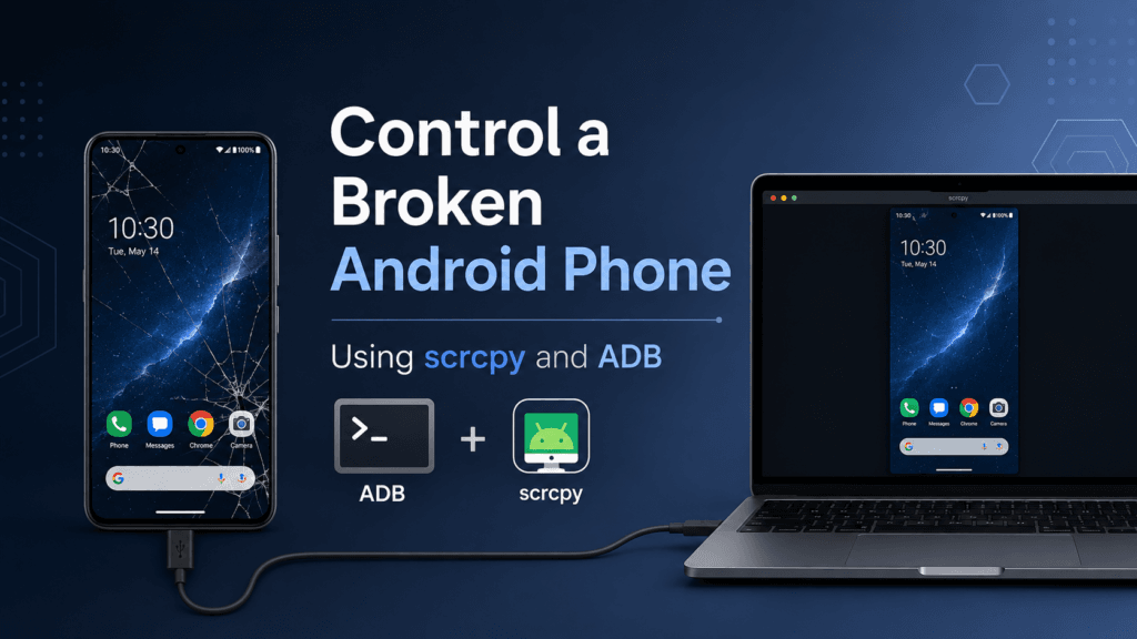 How to Control an Android Phone With a Broken Touchscreen Using scrcpy and ADB